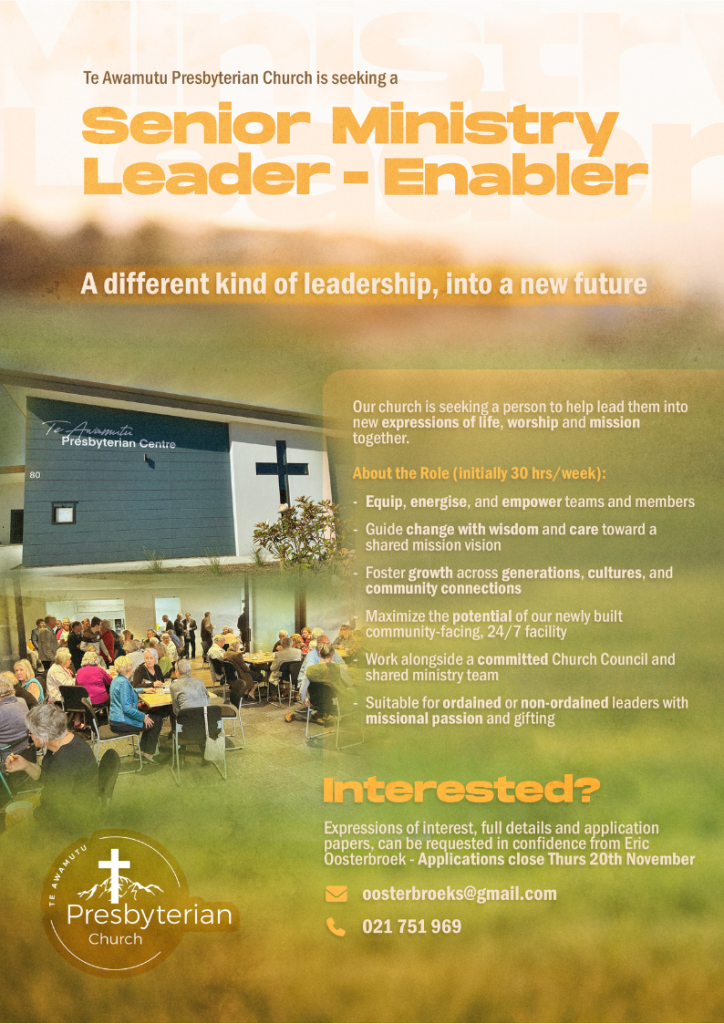 Te Awamutu Senior Ministry Leader Enabler